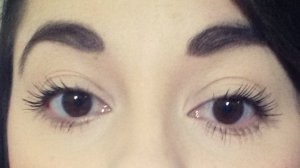 My lashes with only Maybelline Lash Sensational Mascara.